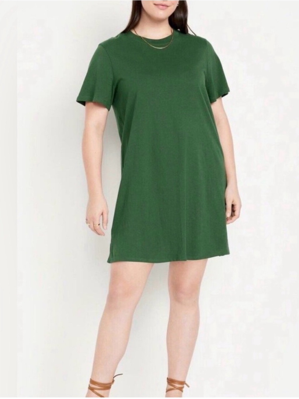 Old Navy Crew-Neck Mini T-Shirt Dress - Green